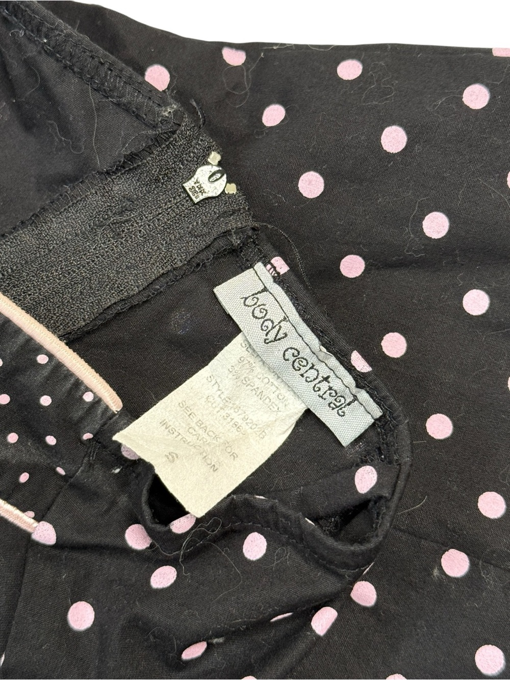 Vintage Polka Dot Pink Black Y2K Tank Size Small - Picture 3 of 4